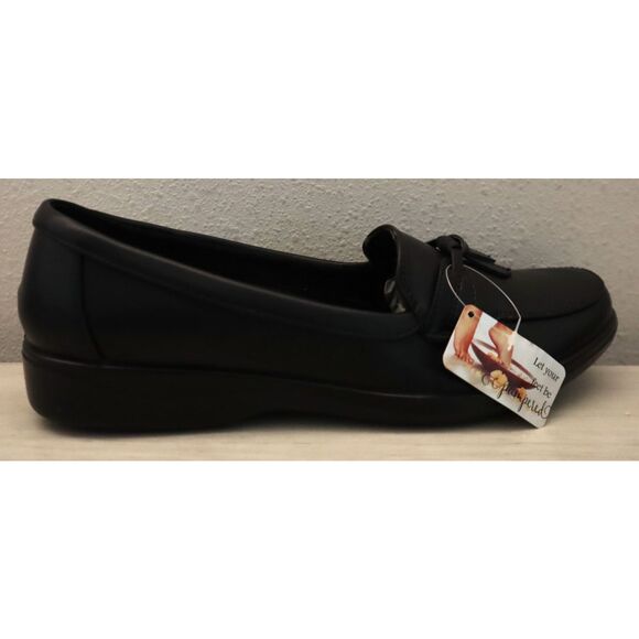 FootSteps FS3430 Women's Sz 12M Black PU Leather Liberty Slip-On Dress Shoes SIB - Picture 5 of 11